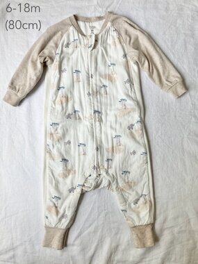 Nest Designs 6-18 Months 80cm Baby Toddler Sleep Suit Beige Elephant TOG 1.0